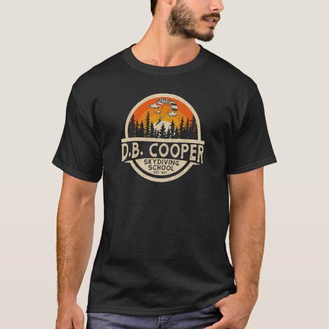 Db Cooper Fallschirmspringerschule T-Shirt (Vorderseite)