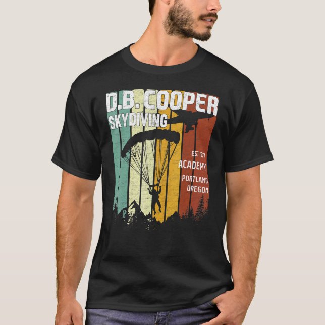 Db Cooper for Men Skydiving Academy T-Shirt (Vorderseite)