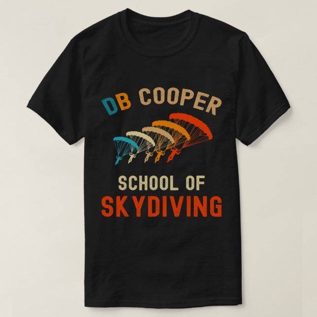 DB Cooper School of Skydiving D B Cooper Retro Sky T-Shirt (Design vorne)