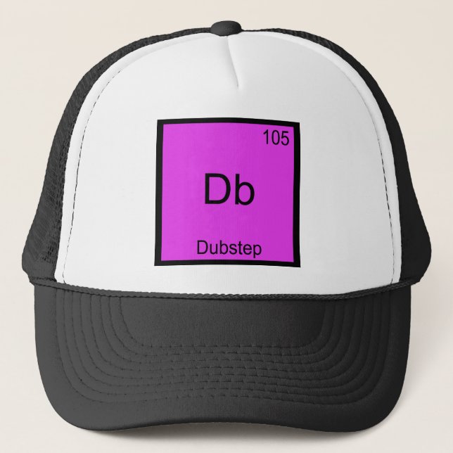 Db - Dubstep Chemistry Element Symbol Funny Music Truckerkappe (Vorderseite)