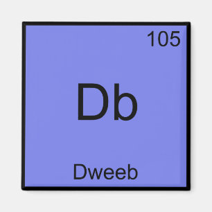 Db - Dweeb Funny Chemistry Element Symbol T-Shirt Magnet