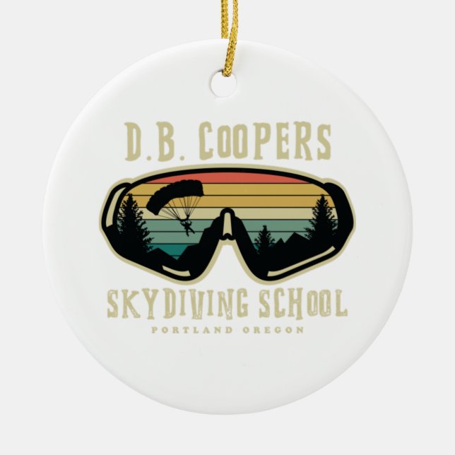 DB kooperiert Skydiving School Portland oregon Keramik Ornament (Vorne)