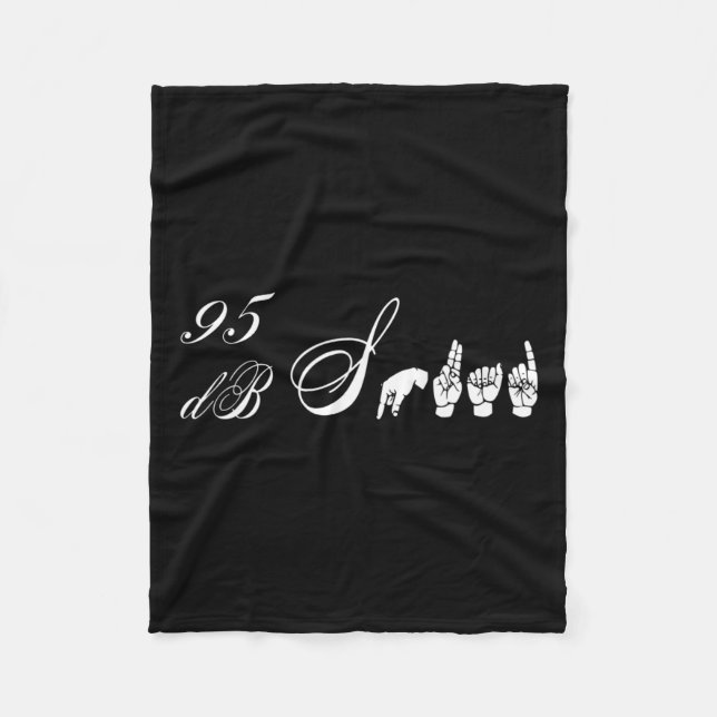 Db Squad Hand Sign Language Hörverlust Bewusstsein Fleecedecke (Vorderseite)