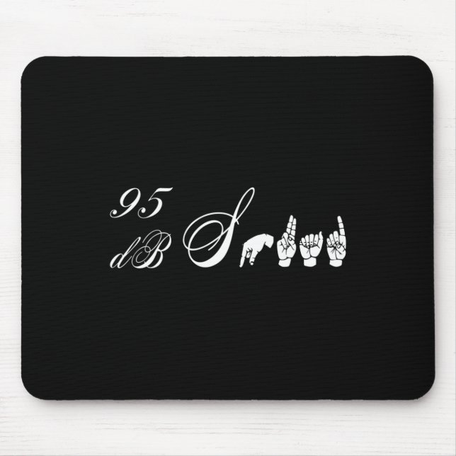 Db Squad Hand Sign Language Hörverlust Bewusstsein Mousepad (Vorne)
