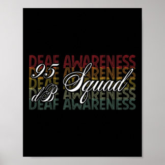 Db Squad Hand Sign Language Hörverlust Bewusstsein Poster