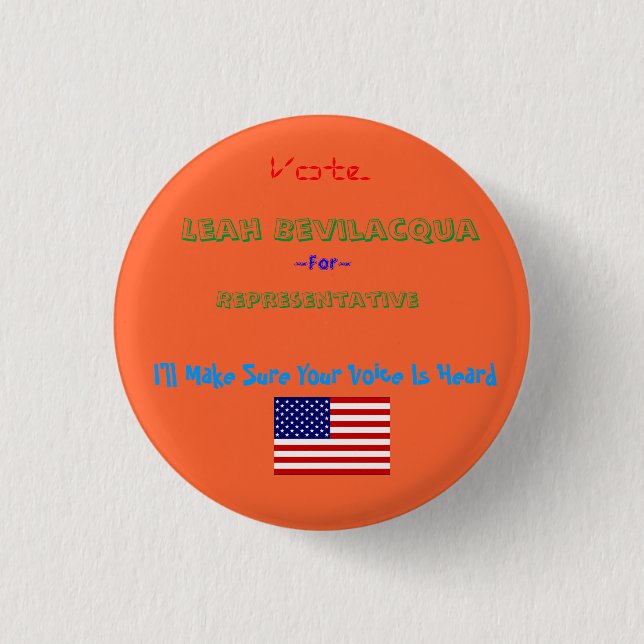 dbi_flag_usa [1], Vertreter, Leah Bevilacqu… Button (Vorderseite)