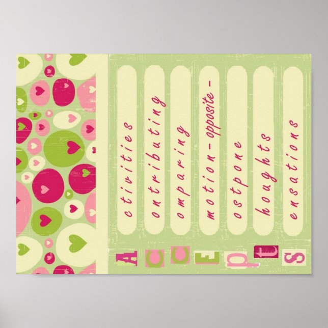 DBT - Achtsamkeit - Wise Mind - AKZEPTE Poster (Vorne)