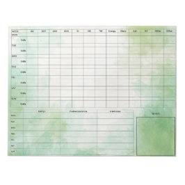DBT Dairy Card Notepad - 40 Blätter grün Notizblock