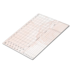 DBT Dairy Card Notepad - 40 Blätter Rosa Notizblock