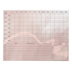 DBT Dairy Card Notepad - 40 Sheets Rose Notizblock
