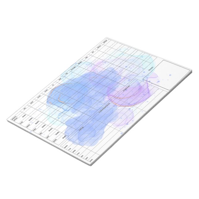 DBT-Diary-Card-Notepad für die Beobachtung der psy Notizblock (angewinkelt)