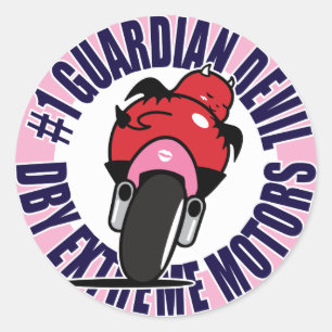 DBY EXTREME MOTOREN VINTAG Lucky Devil 2 Runder Aufkleber