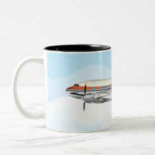 DC-3 ZWEIFARBIGE TASSE