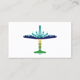 dc 6 Sonnenuntergang des Flugzeugs Visitenkarte