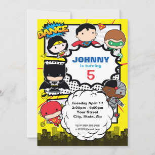 DC-Comic   Justice League - Chibi Birthday Einladung