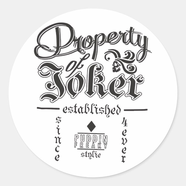 DC Comic Suizid Squad Eigenschaft von Joker Junior Runder Aufkleber (Vorderseite)