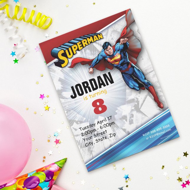 DC-Comic | Superman - Geburtstag Einladung (Von Creator hochgeladen)
