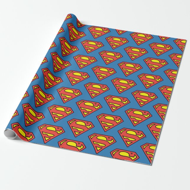 DC-Comic | Superman | Klassisches Logo Geschenkpapier (Ungerollt)