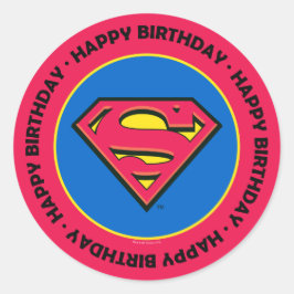 DC-Comic | Superman | Klassisches Logo Runder Aufkleber