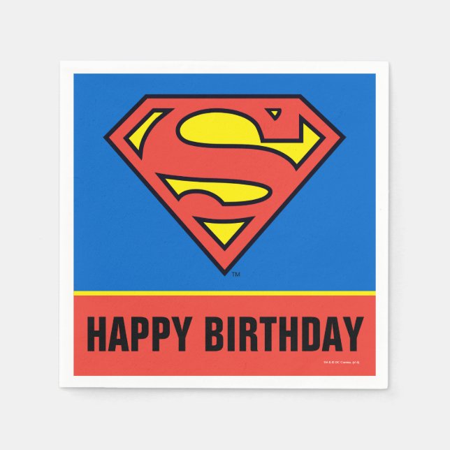 DC-Comic | Superman | Klassisches Logo Serviette (Vorderseite)