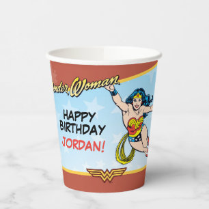 DC-Comic Wonder Woman Birthday Pappbecher