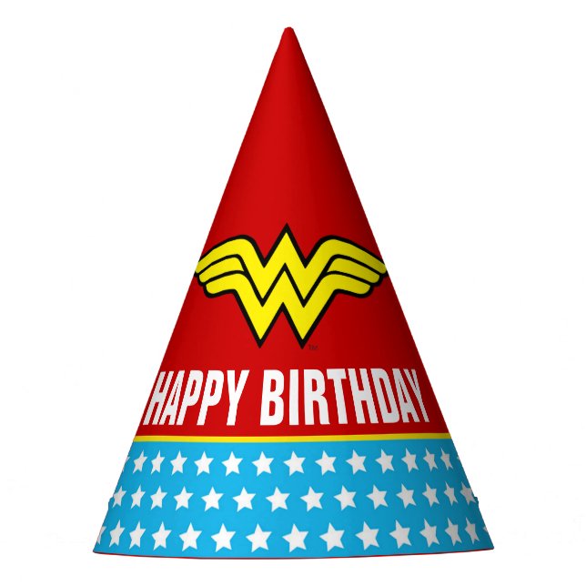 DC-Comic | Wonder Woman Birthday Partyhütchen (Vorderseite)