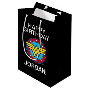 DC-Comic   Wonder Woman Circle & Stars Logo Mittlere Geschenktüte