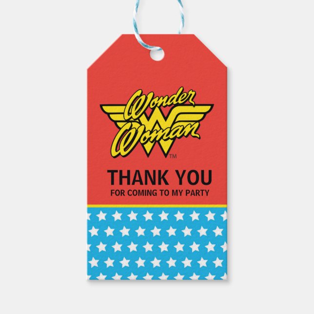 DC-Comic | Wonder Woman Logo | Happy Birthday Geschenkanhänger (Vorderseite)