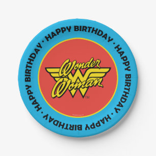 DC-Comic Wonder Woman Logo Happy Birthday Pappteller