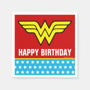 DC-Comic   Wonder Woman Logo   Happy Birthday Serviette