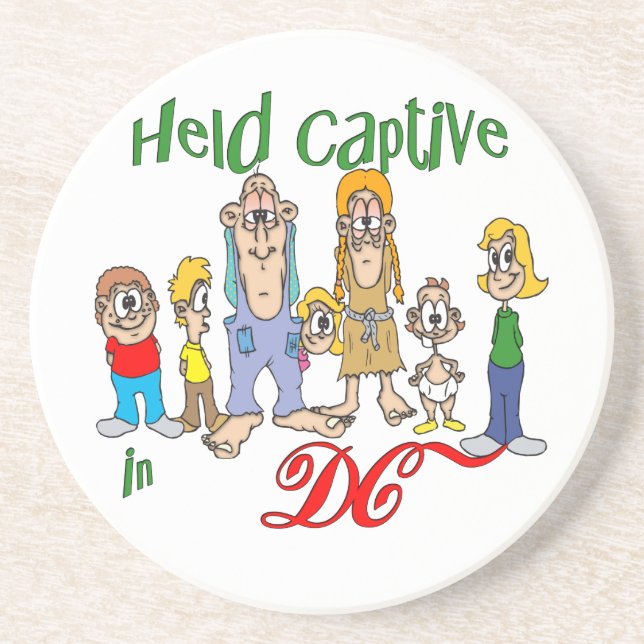 DC Funny Trailer Park Sandstone Untersetzer (Vorne)