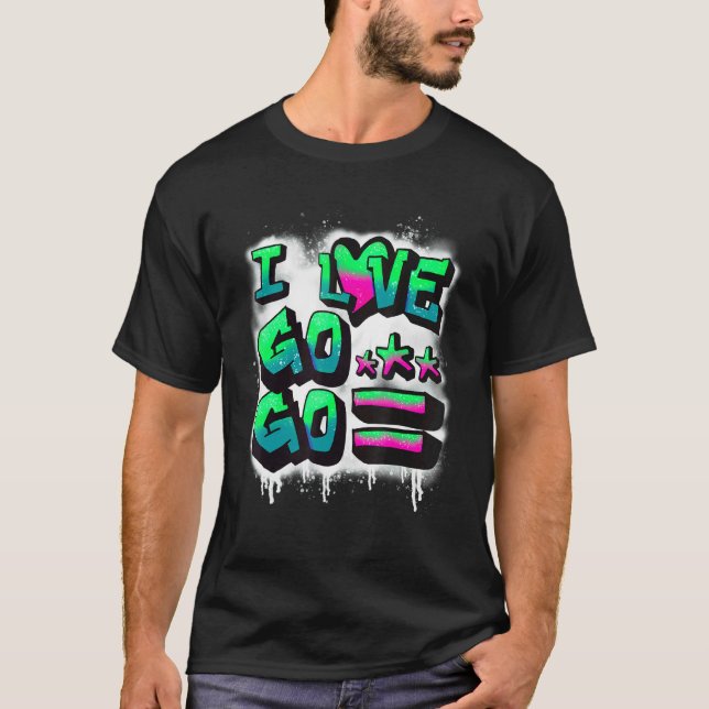 DC I Liebe Go-Go-Musik für Kinder und Erwachsene T-Shirt (Vorderseite)
