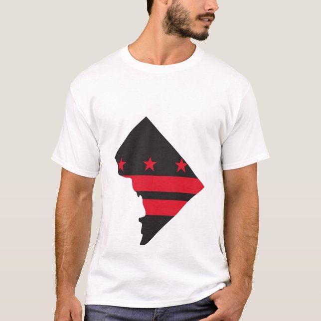 DC-Karte u. Flagge 02 T-Shirt (Vorderseite)
