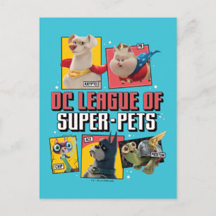 DC Liga der Super-Pets Charakterpanels Postkarte