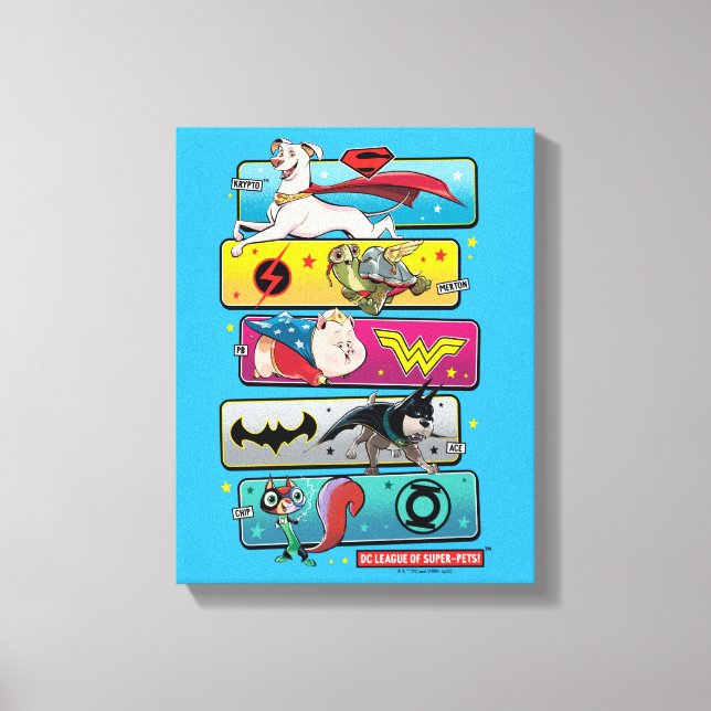 DC Liga der Super-Pets-Panels Leinwanddruck (Vorderseite)