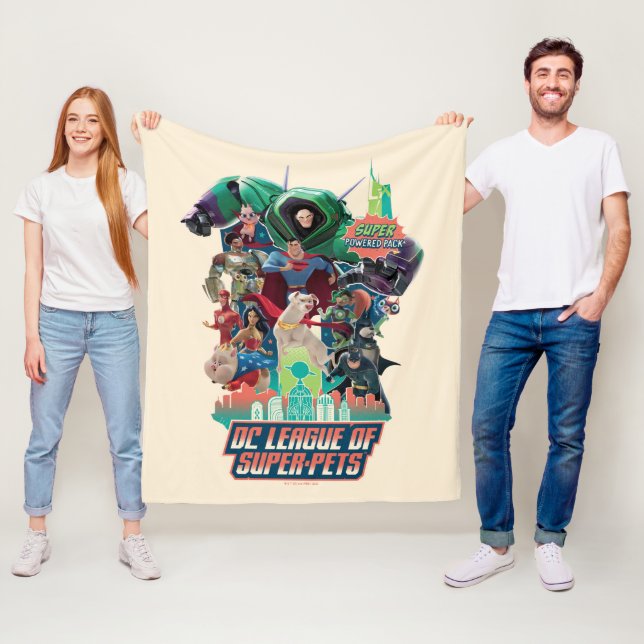 DC Liga der Super-Pets-Schlacht für Metropolis Fleecedecke (Beispiel)