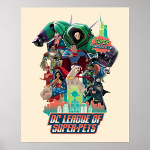 DC Liga der Super-Pets-Schlacht für Metropolis Poster