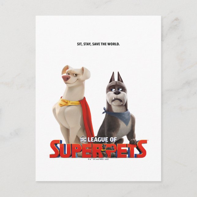DC Liga der Theaterkunst der Super-Pets Postkarte (Vorderseite)