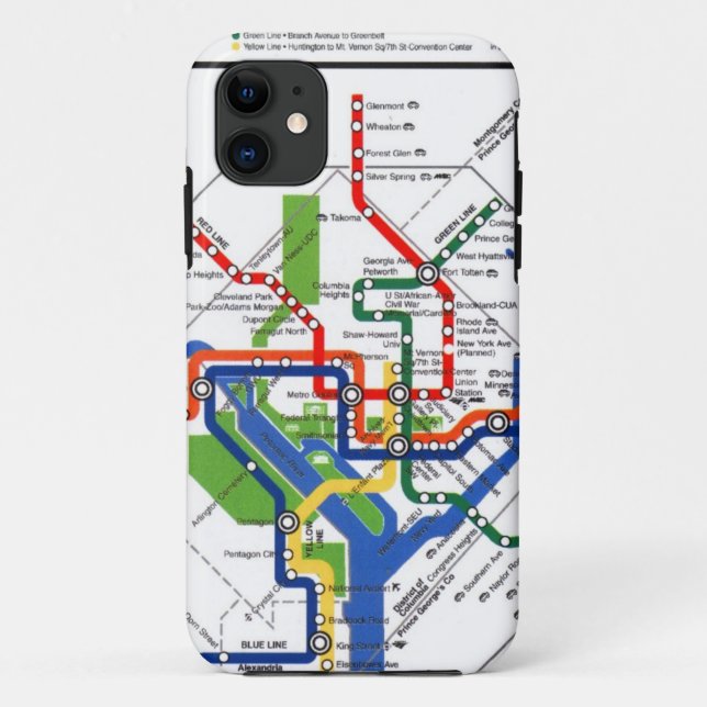DC-Metro Case-Mate iPhone Hülle (Rückseite)