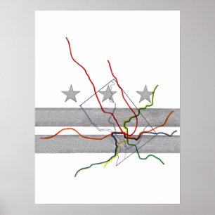 DC Metro-Karte Poster