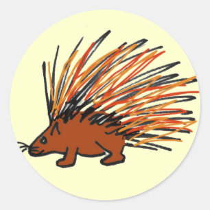 DC - Porcupine Round Stickers