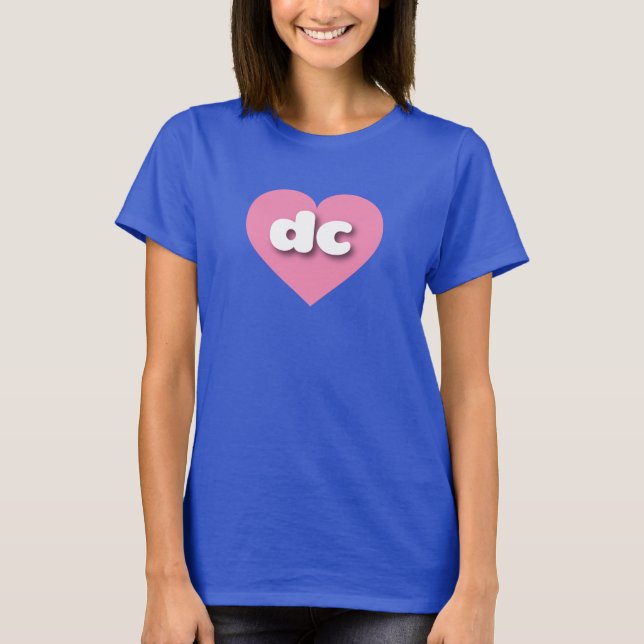 dc rosa Herz - I Liebe T-Shirt (Vorderseite)