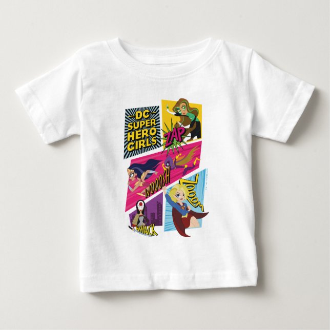DC Super Hero Girls Action Panels Baby T-shirt (Vorderseite)