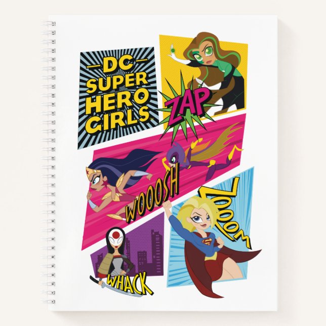 DC Super Hero Girls Action Panels Notizbuch (Vorderseite)