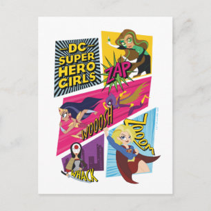 DC Super Hero Girls Action Panels Postkarte