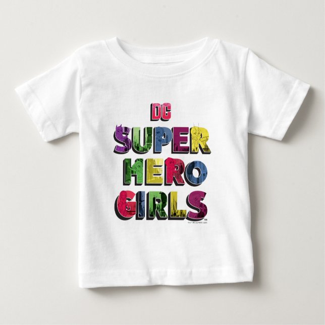 DC Super Hero Girls City Letters Baby T-shirt (Vorderseite)
