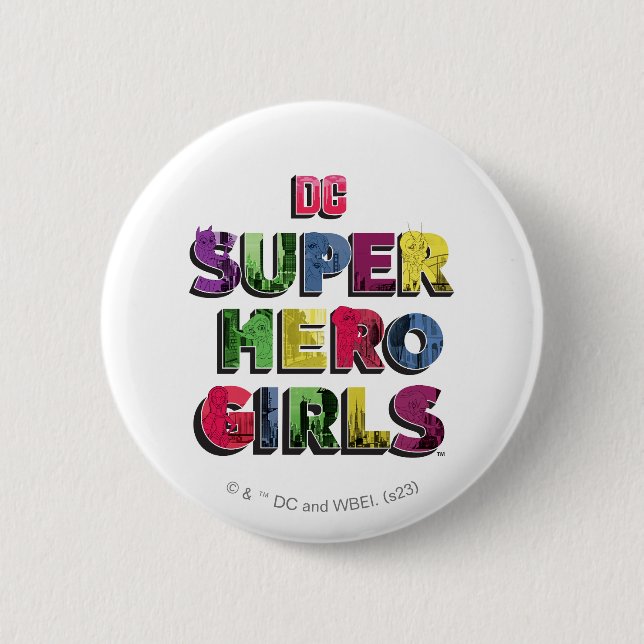 DC Super Hero Girls City Letters Button (Vorderseite)