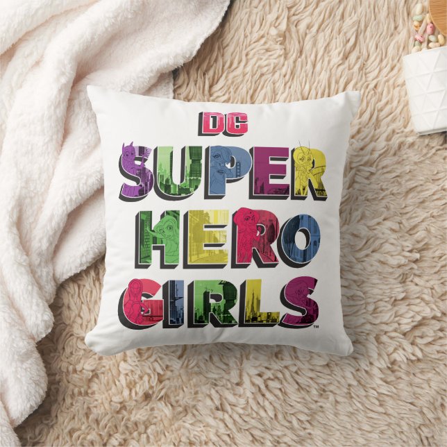 DC Super Hero Girls City Letters Kissen (Decke)
