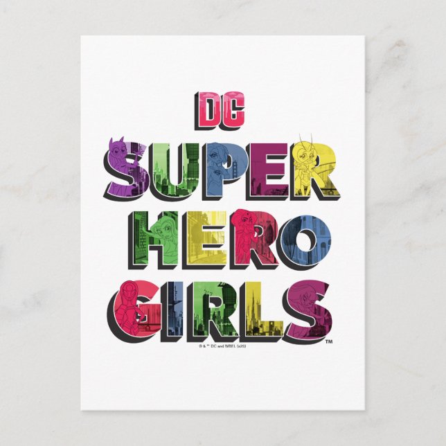 DC Super Hero Girls City Letters Postkarte (Vorderseite)