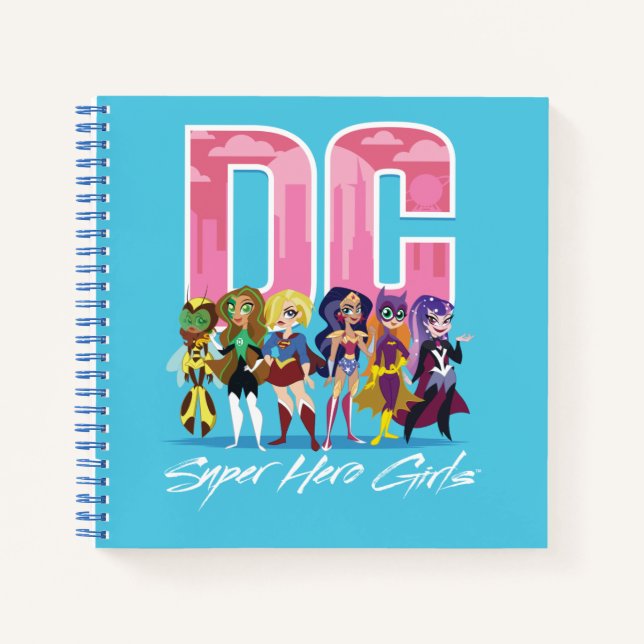 DC Super Hero Girls Lineup Notizbuch (Vorderseite)